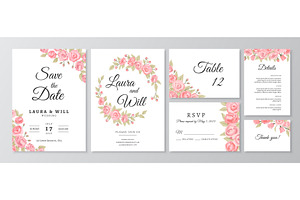 Wedding invitation with floral, an Object Illustration by YummyBuum