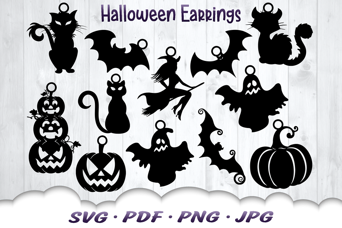 Halloween Earrings SVG Bundle, a Graphic by Cloud9DesignSVG (Photo 1 of 3)