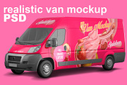Realistic PSD Van Mockup, a Mockup by Sinlatown (Thumbnail 1 of 6)