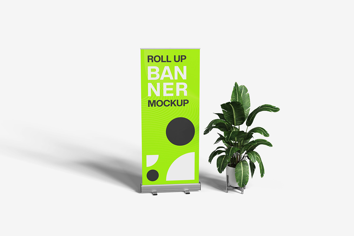 Rollup Banner Mockup, an Advertising Mockup by bimockup (Photo 3 of 6)
