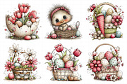 Whimsical Easter Eggs Basket Clipart, an Illustration by Daily.Designs (Thumbnail 7 of 7)