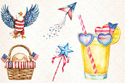 Whimsical 4th of July Clipart, an Illustration by Libby Wishes (Thumbnail 4 of 6)