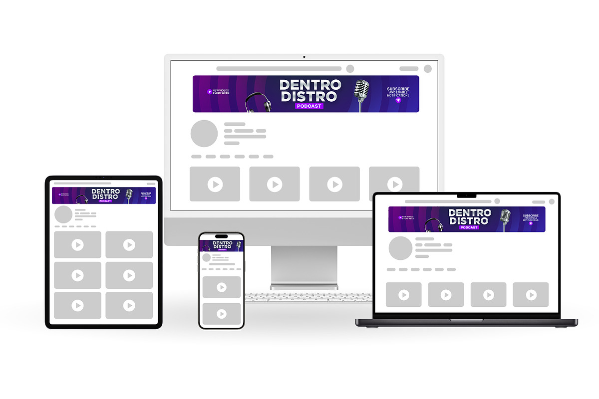 Podcast YouTube Banner Template, a Social Media Template by Vaughn Studios (Photo 3 of 5)