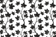Black&White Leaves patterns set, a Pattern Graphic by Asyndrom (Thumbnail 3 of 4)