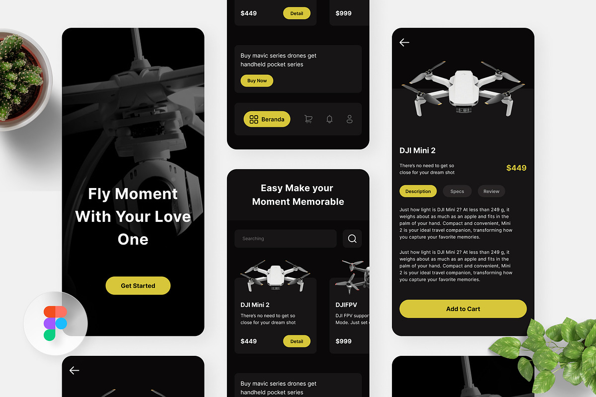 Momento - Store Drone App, an UI Kit Template by Panen Creative (Photo 1 of 3)