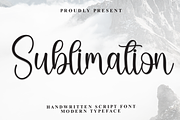 Sublimation | Script Font, a Handwritten Font by Scratchones (Thumbnail 1 of 8)