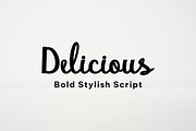 Delicious //elegant script font, a Script Font by Fontcastle (Thumbnail 1 of 5)