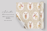 Retro Christmas deers pattern, a Pattern Graphic by SirenaArt (Thumbnail 2 of 12)