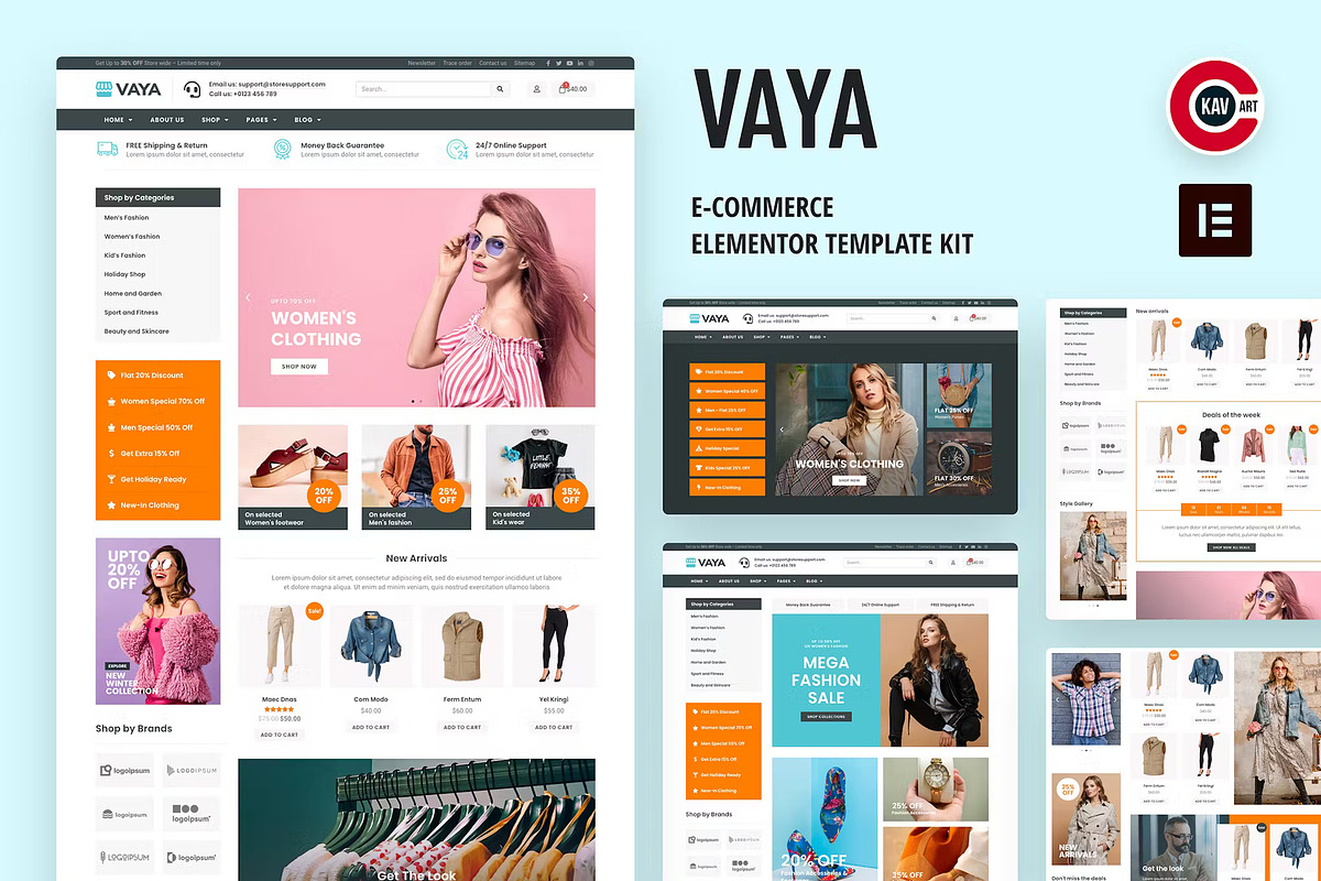 WooCommerce Elementor Template Kit, an UI Kit Template by UInstrument (Photo 1 of 9)
