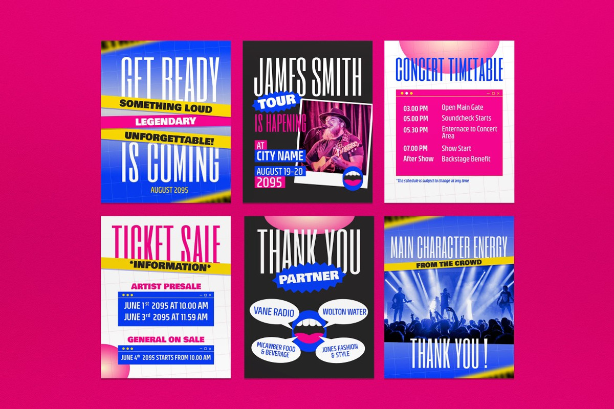 Music Event Instagram Set preview 2