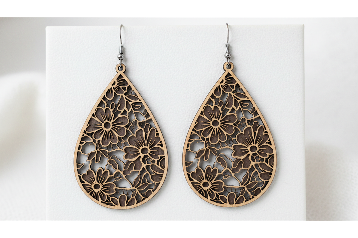 Botanical Earring SVG Set, a Graphic by musafir_fashion (Photo 3 of 11)