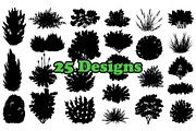 Bushes Grass Photoshop Stamp Brushes, a Brush Add-On by ArtistMef (Thumbnail 3 of 4)