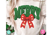 Merry Christmas Crochet PNG, a Seasonal Illustration by RETROVIBZDESIGNS (Thumbnail 6 of 6)