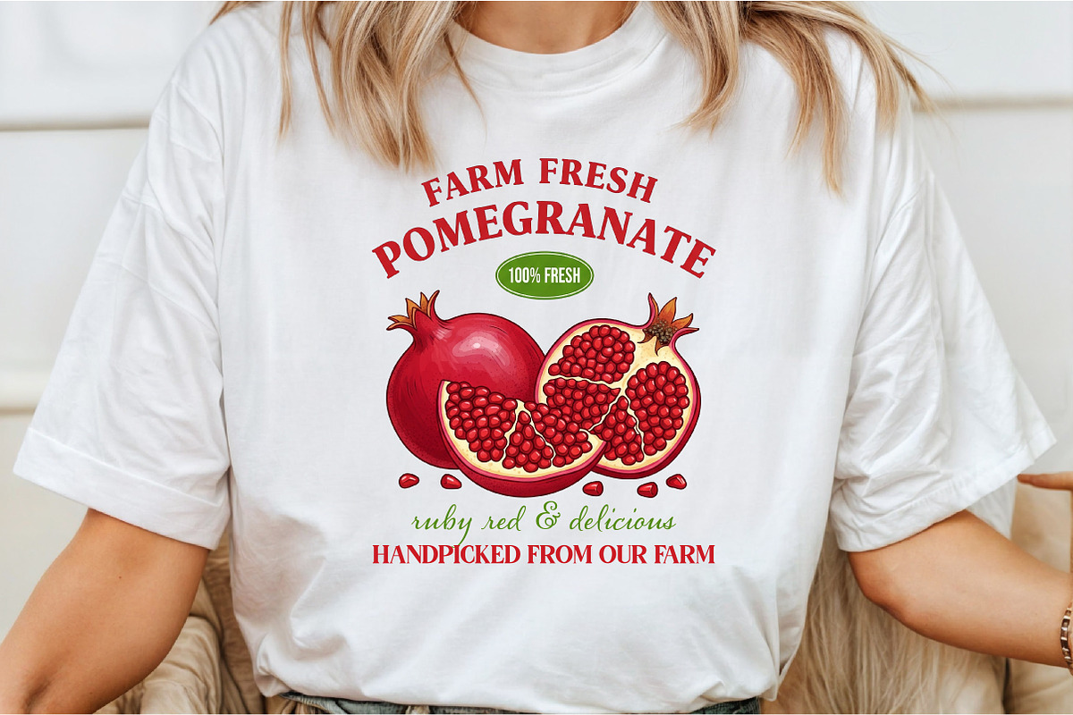 Farm Fresh Pomegranate Ruby Red PNG, an Illustration by Libby Wishes (Photo 6 of 6)
