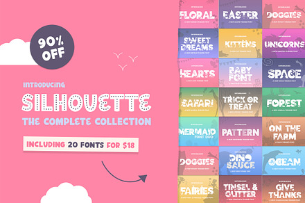 The Complete Silhouette Font Bundle, a Font by Salt & Pepper Designs