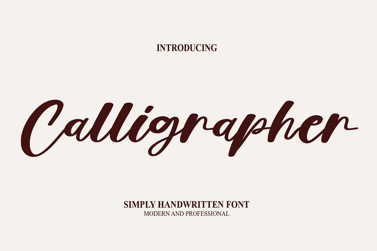 Calligrapher | Script Font, a Script Font by Scratchones (Photo 1 of 8)
