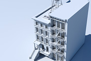 3D Commercial Building Facade 04, an Architecture 3D Model by Giimann (Thumbnail 5 of 7)