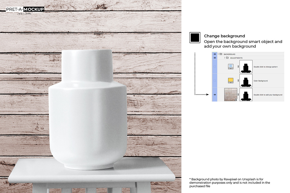 Ceramic Vase, a Household Mockup by Pret-a-Mockup (Photo 3 of 9)