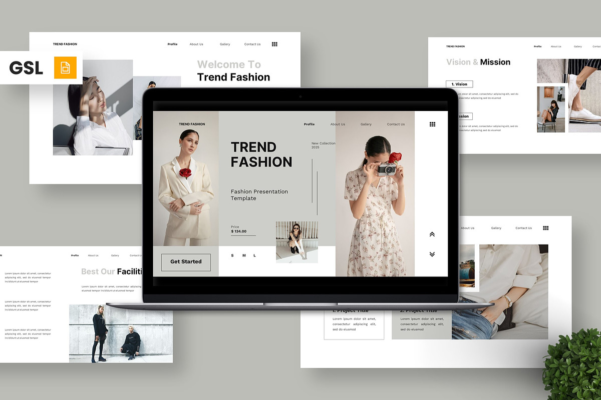Trend Fashion - Fashion Google Slide, a Presentation Template by Deepslide Studio (Photo 1 of 6)