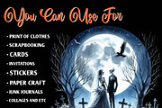 Halloween Skeletons Wedding Clipart, an Illustration by CreationArt (Thumbnail 7 of 9)