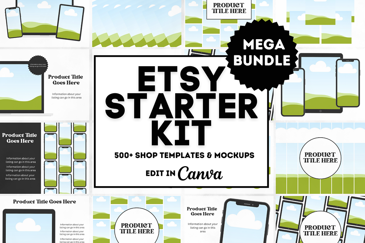 Etsy Shop Kit Mega Bundle, a Marketing Template by palmettosvg (Photo 1 of 7)