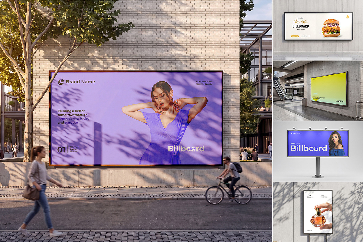 Outdoor Billboard Mockups Bundle, an Advertising Mockup by graphypix (Photo 1 of 14)