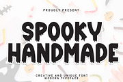 Spooky Handmade | Script Font, a Script Font by Scratchones (Thumbnail 1 of 8)