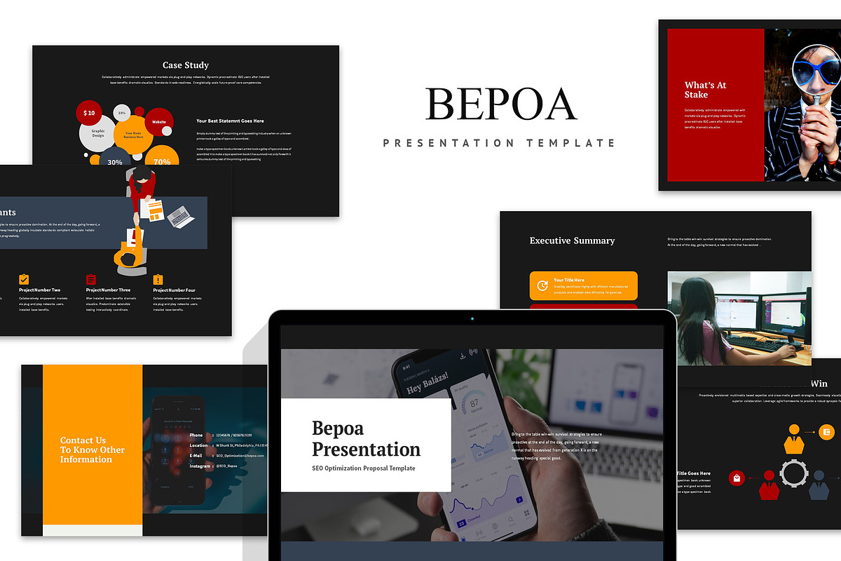 Bepoa : SEO Optimization Keynote, a Presentation Template by Punkl Camp (Photo 1 of 9)