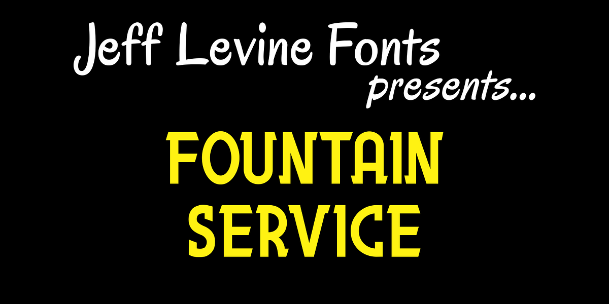 Fountain Service JNL, a Serif Font by Jeff Levine Fonts