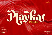 Playka | Unique Display Font, a Sans Serif Font by Ekahermawan (Thumbnail 1 of 12)