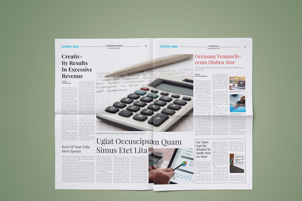 Newspaper Elite, a Magazine Template by GreenDesign (Photo 5 of 9)