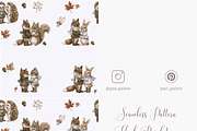 Seamless Woodland Animals Autumn, a Pattern Graphic by Pati Charm Studio (Thumbnail 5 of 6)