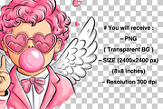 Cupid with Bubblegum PNG Clipart, an Illustration by Black Gallery (Thumbnail 13 of 14)