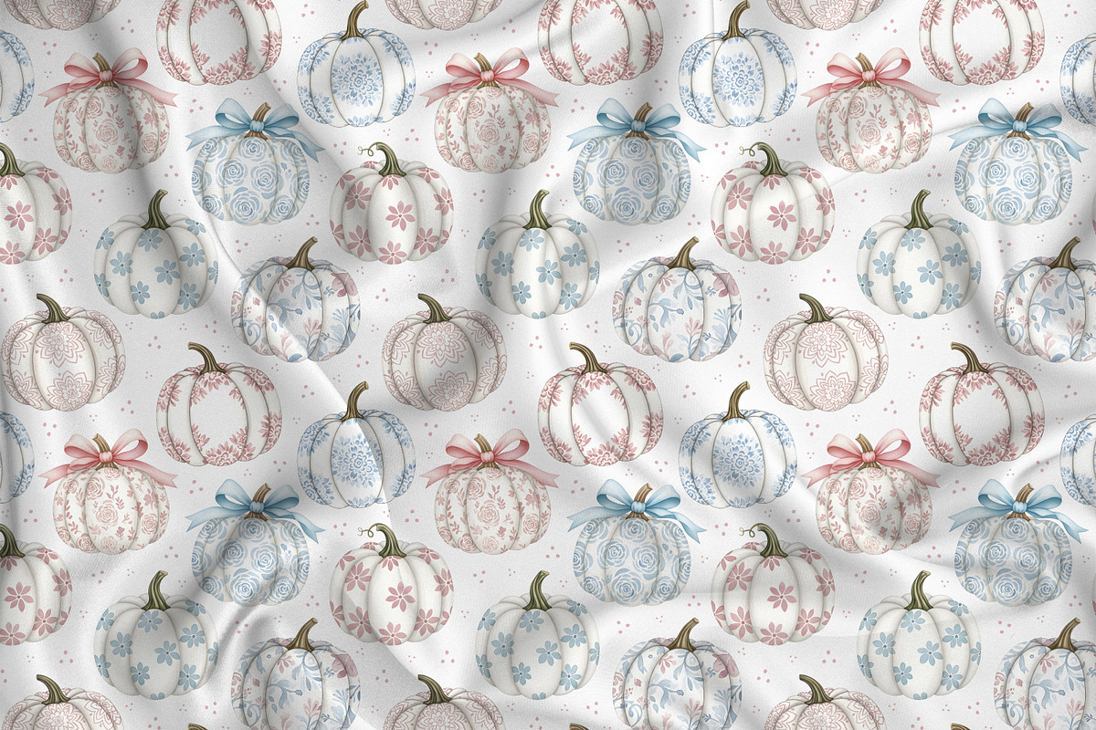 Autumn Pumpkins Seamless Pattern, a Pattern Graphic by Kreeya Art Shop (Photo 2 of 12)