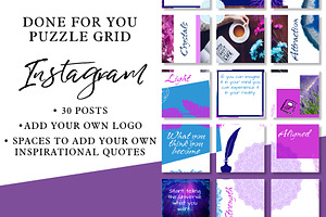 Instagram Puzzle Pattern Grid