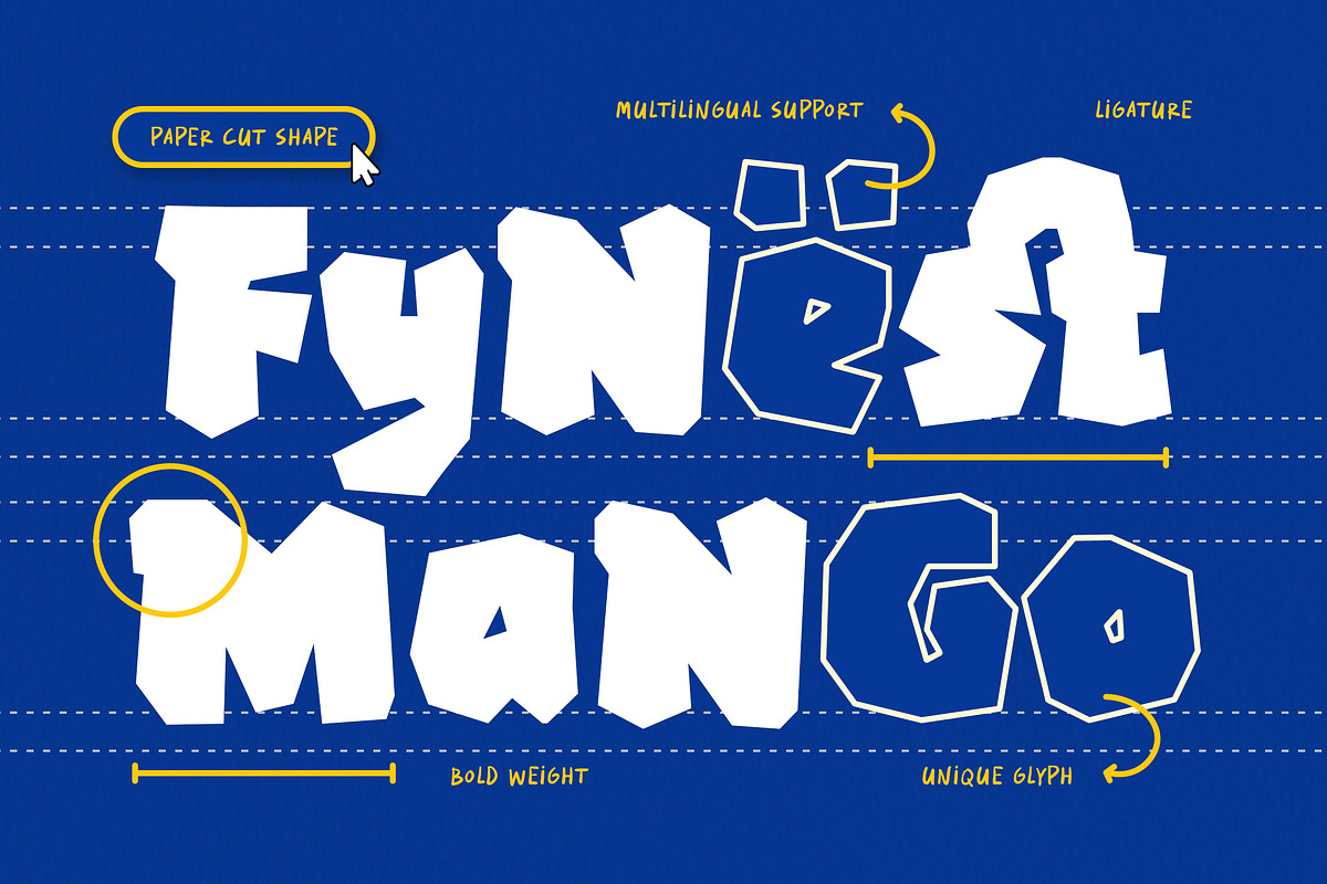 Fixtory - Bold Papercut Game Font, a Font by Typia Nesia (Photo 5 of 14)