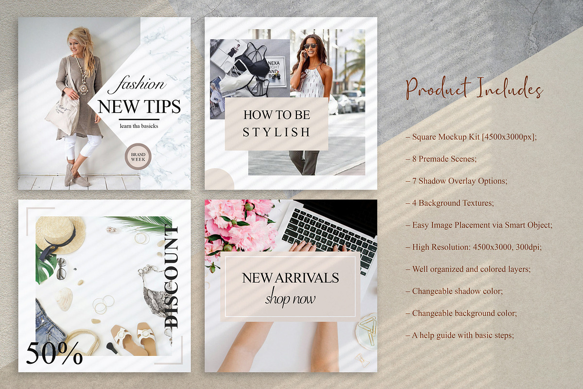 Simple Square Mockup Kit, a Product Mockup by ItemBridge (Photo 2 of 10)