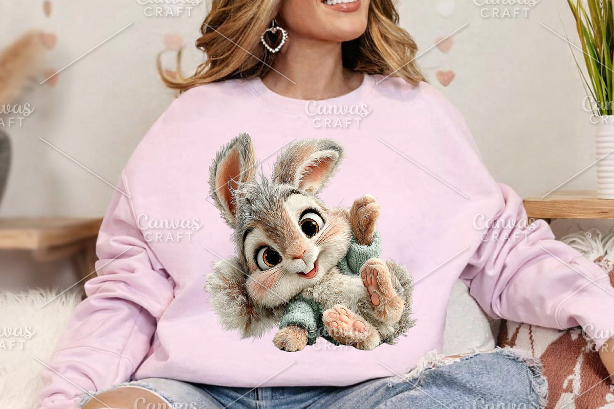 Easter Baby Bunny Clipart Bundle, an Illustration by Canvas Craft (Photo 5 of 7)