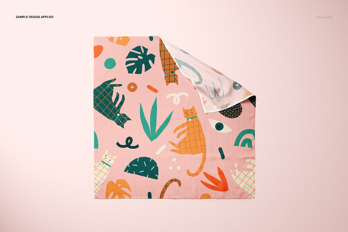 Pet Bandana Mockup Set (type 2), a Product Mockup by creatsy5 (Photo 3 of 11)