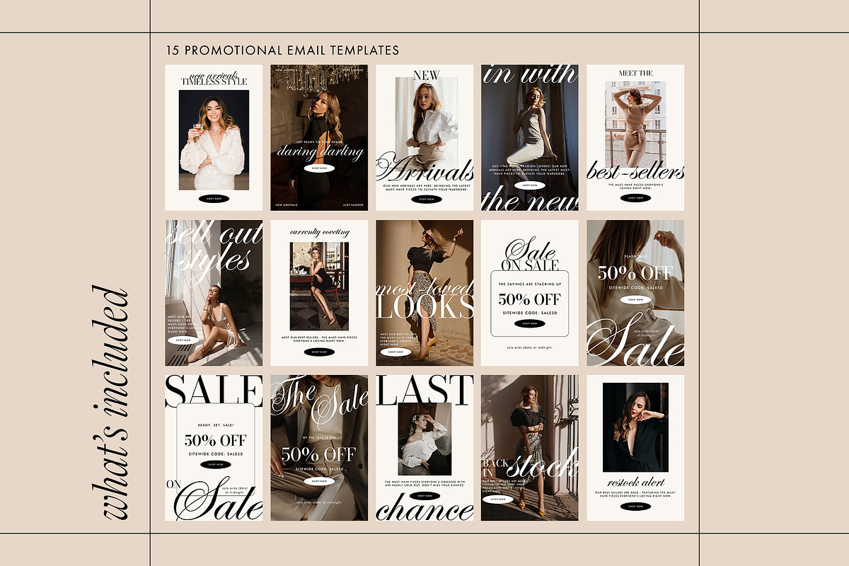 Stylish Canva Email Template Bundle, an Email Template by KikiBunnyCreative (Photo 3 of 12)
