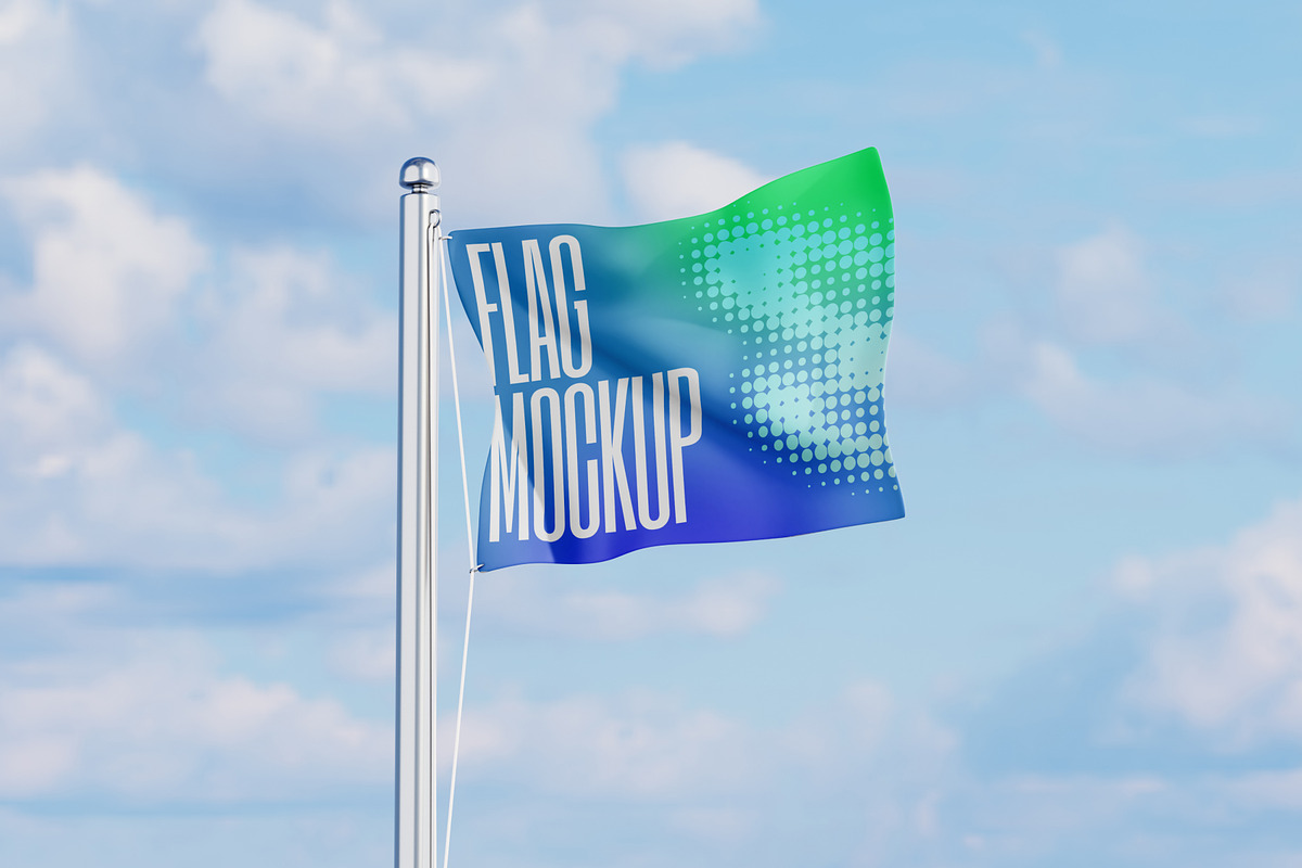 Flag Mockup, an Advertising Mockup by SLAB! Design (Photo 4 of 6)