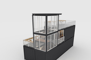 3D Model Container Cafe 5