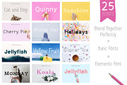 Fontytotty 25 Font Collection, a Sans Serif Font by Julia Dreams (Thumbnail 2 of 11)