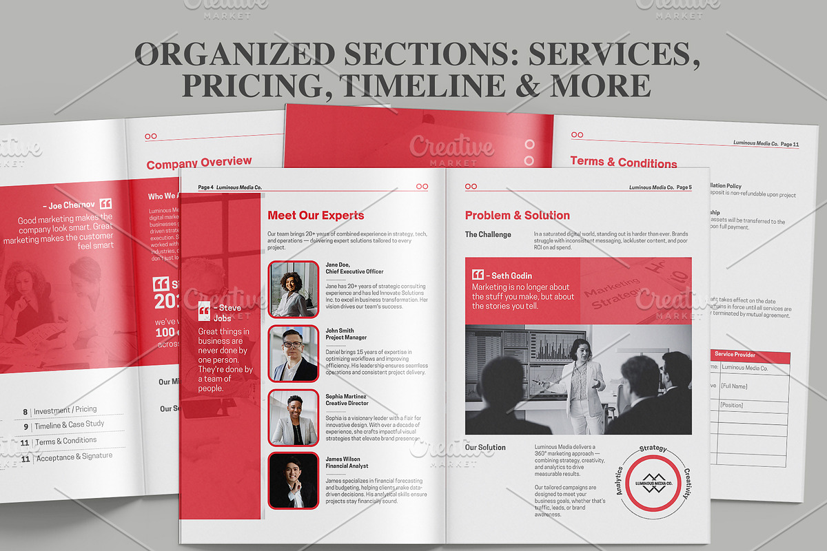 Canva Marketing Proposal Template, a Brochure Template by Oshin Design (Photo 6 of 8)