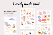 Trendy Summer Girl Clipart & Quotes, a Seasonal Illustration by Ruslana Lubenets (Thumbnail 13 of 16)