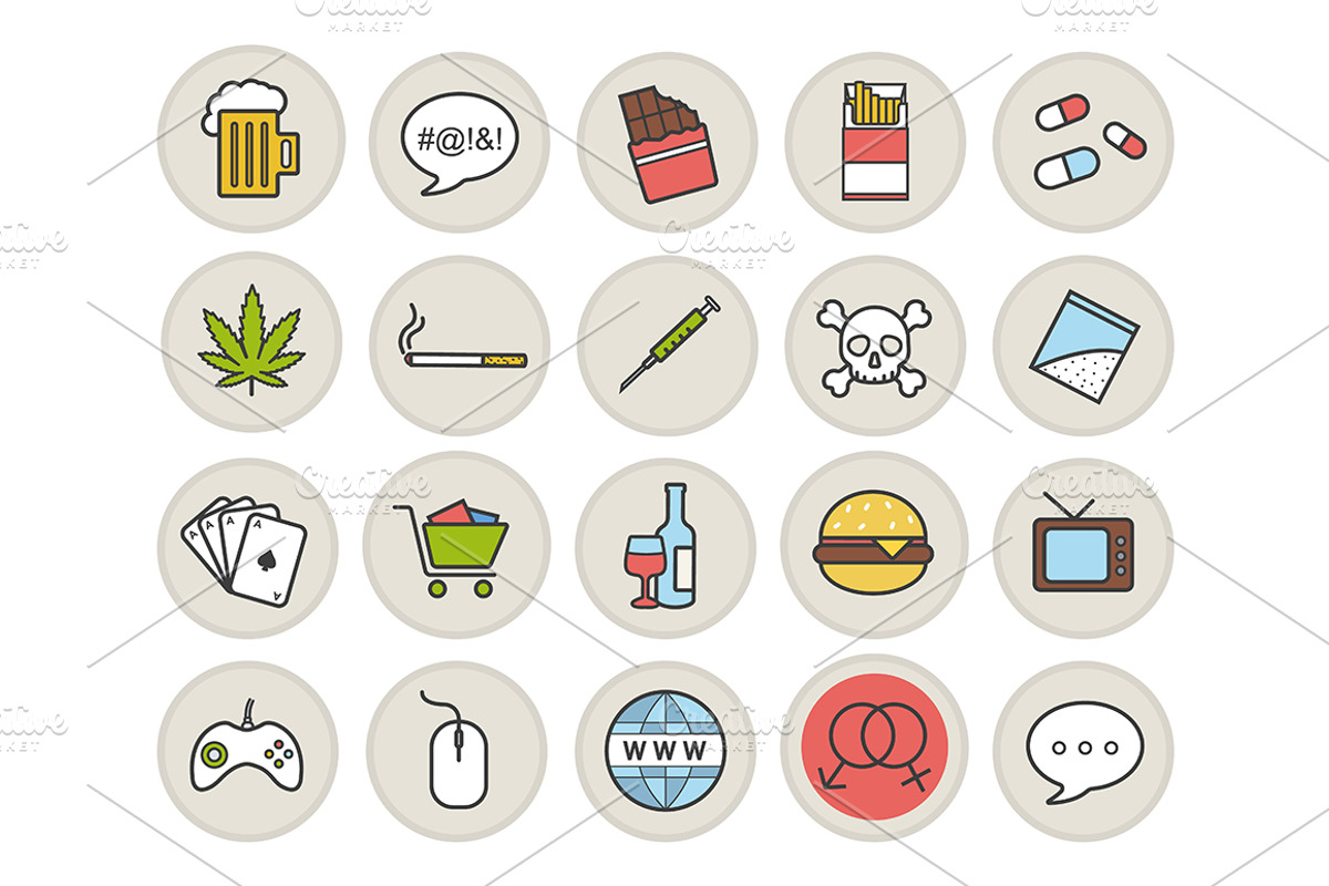 Addictions and bad habits. Vector, an Icon by IMG visuals icons