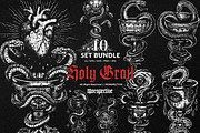 10 Bundle Dark Art Holy Grail Magic, an Illustration by Morspective (Thumbnail 1 of 7)