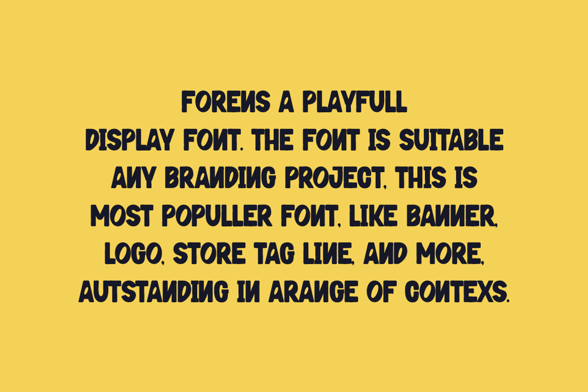 Forens - Round & Playful Font, a Sans Serif Font by Iqsiart Studio (Photo 2 of 9)
