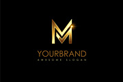 Golden MM Logotype, a Branding & Logo Template by Luis Muniz (Thumbnail 2 of 2)