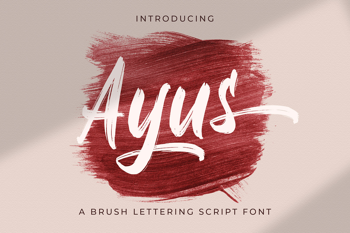 Ayus - Handbrush Script Font, a Handwritten Font by StringLabs (Photo 1 of 12)